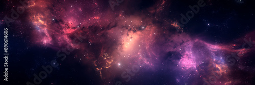 beautiful space with bright sparkling stars background