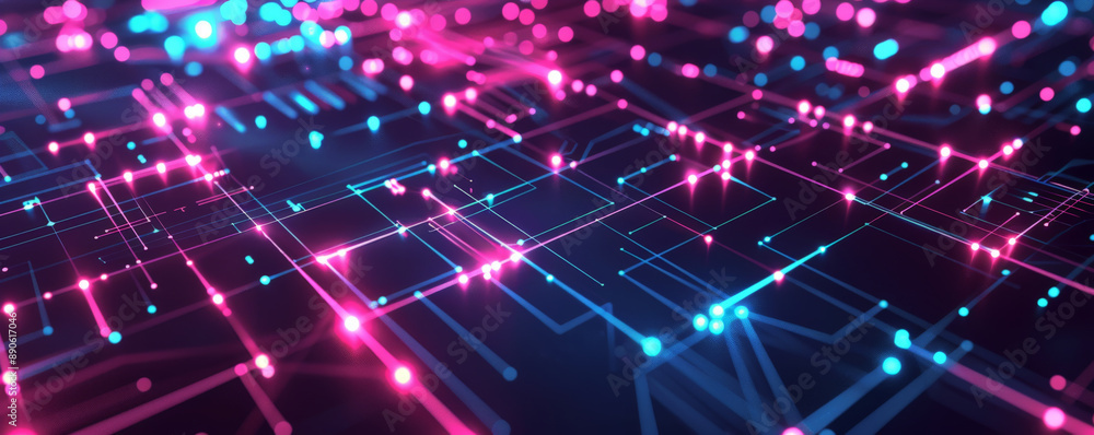 A high-tech illustration with a square grid, crisscrossing lines, and glowing dots, symbolizing the interconnectedness of modern technology. A high-tech illustration with a square grid, crisscrossing lines, and glowing dots, symbolizing the interconnectedness of modern technology.