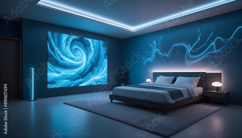 Photo interior modern design room 3d illustration