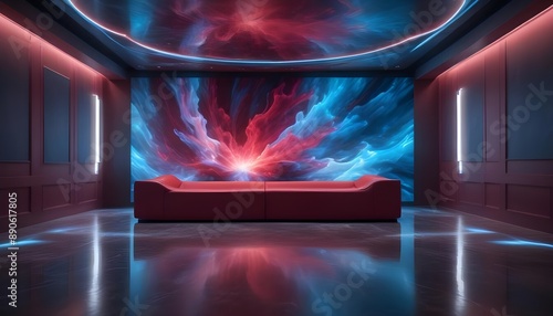 Photo interior modern design room 3d illustration