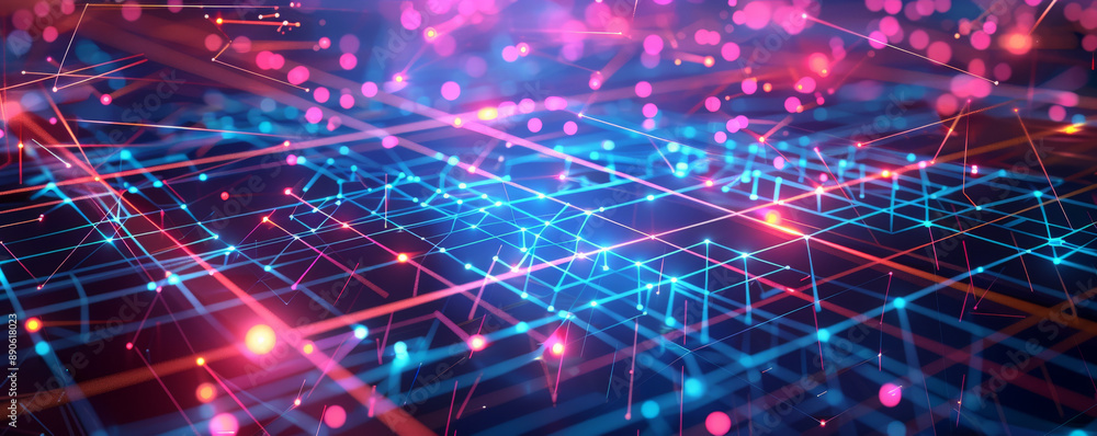 A sophisticated technology illustration with a square grid, intersecting lines, and glowing dots, representing modern digital networks. A sophisticated technology illustration with a square grid, intersecting lines, and glowing dots, representing modern digital networks.