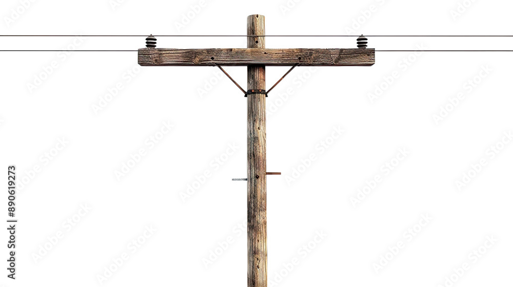 Obraz premium Electric pole transparent background