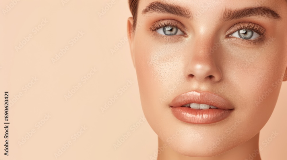 A beauty model with smooth skin and a gentle smile, her head resting on her hand, high-resolution photo, realistic photo, hyper realistic A beauty model with smooth skin and a gentle smile, her head resting on her hand, high-resolution photo, realistic photo, hyper realistic