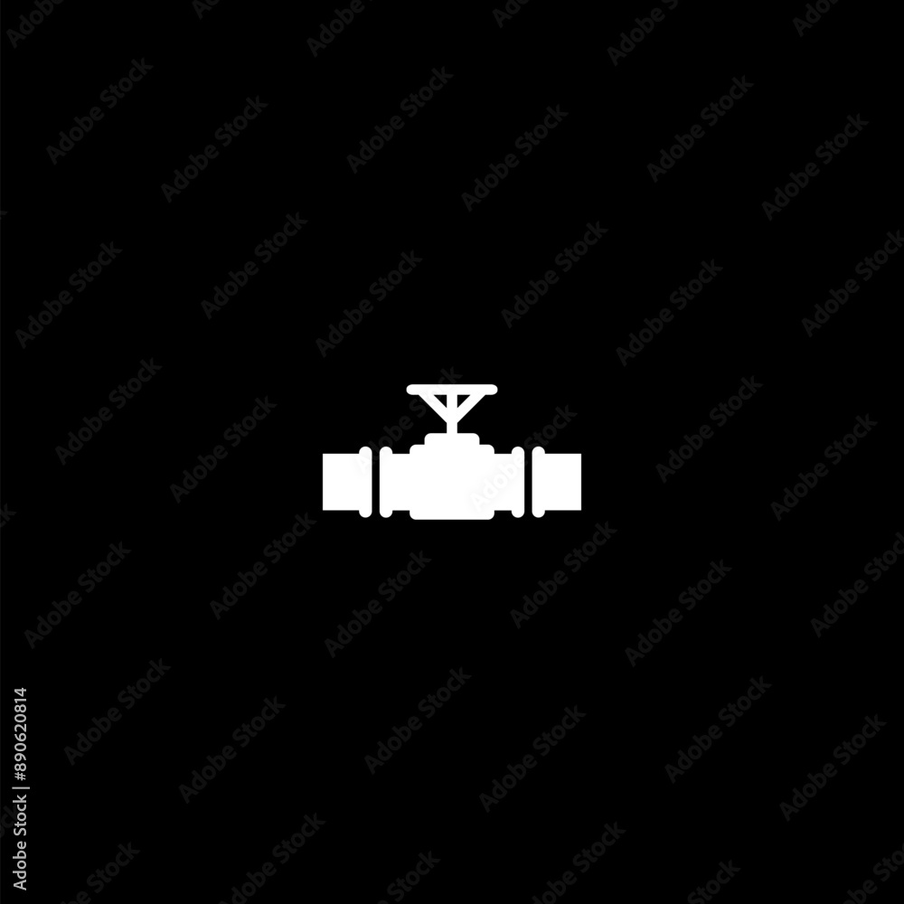 Pipe fittings icon isolated on dark background Pipe fittings icon isolated on dark background