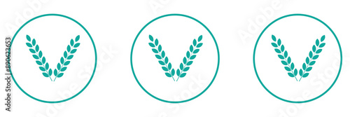 Wheat line icon set. flour oat vector icon. dietary grain sign. malt plant sign. cereal whole plant icon for UI designs.