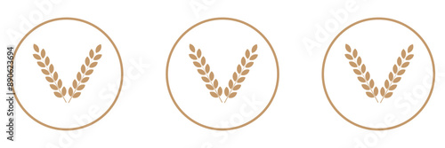 Wheat line icon set. flour oat vector icon. dietary grain sign. malt plant sign. cereal whole plant icon for UI designs.