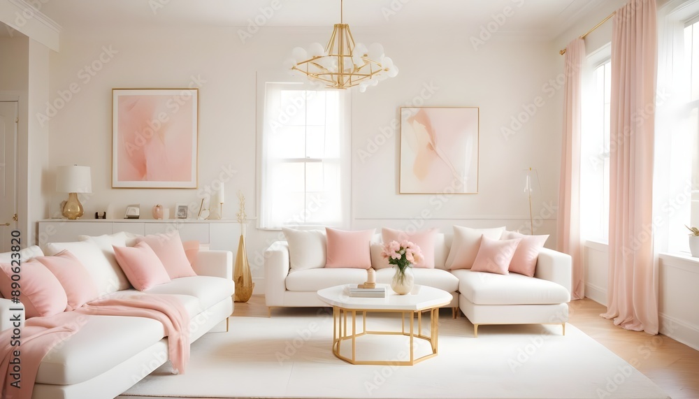 Fototapeta premium Photo interior modern design room 3d illustration