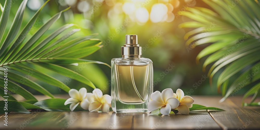 Perfume bottle essence of elegance tropical scent AI-Generated Content Perfume bottle essence of elegance tropical scent AI-Generated Content