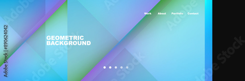 Triangle minimal web site page background design. Vector Illustration For Wallpaper, Banner, Background, Card, Book Illustration, landing page