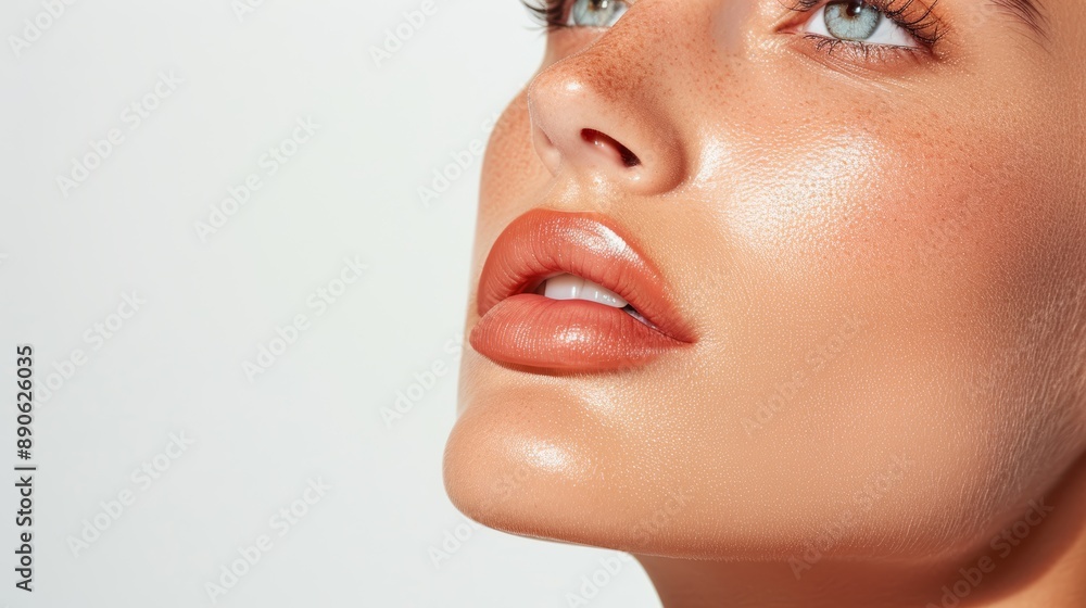 A model with flawless skin and a natural, serene expression, high-resolution photo, realistic photo, hyper realistic A model with flawless skin and a natural, serene expression, high-resolution photo, realistic photo, hyper realistic