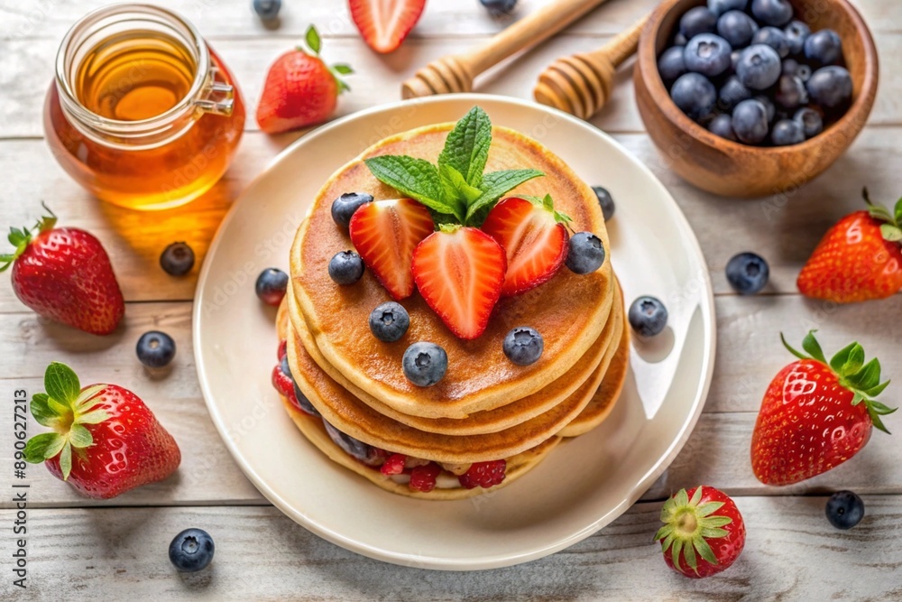 Pancakes with berries Pancakes with berries