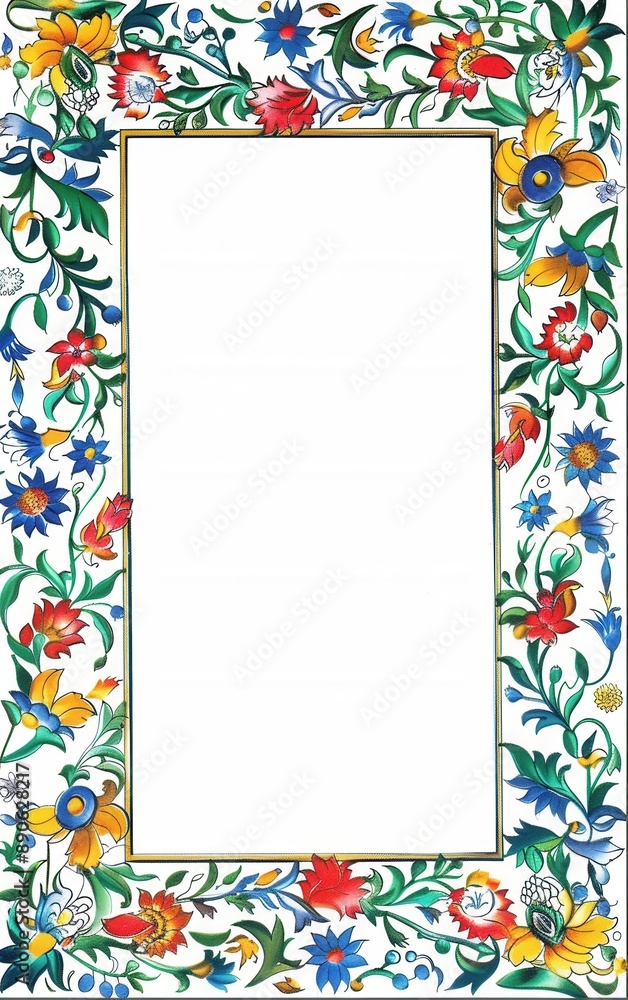 Obraz premium frame with flowers