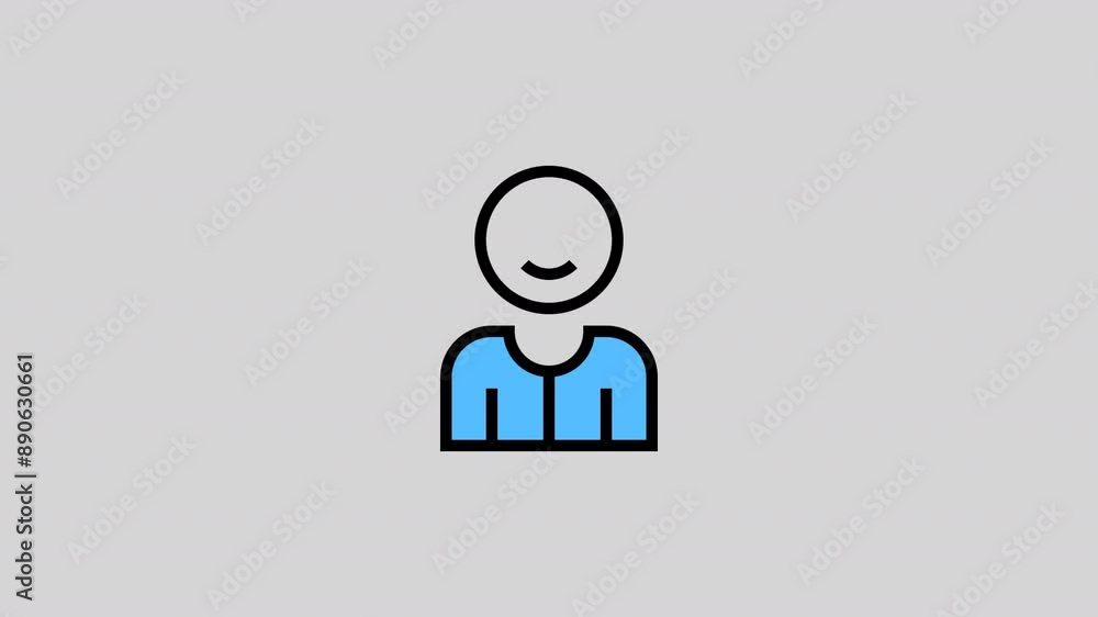 Male User Icon Animation Male User Icon Animation
