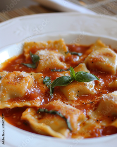 ravioli with tomato sause