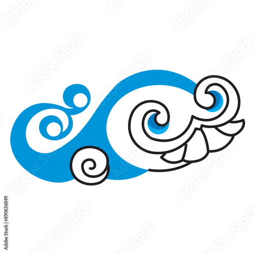 simple illustration of a strange fish