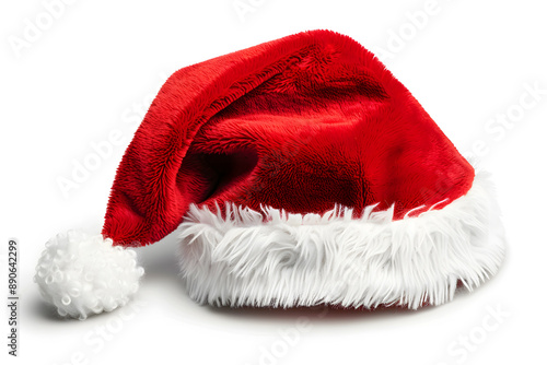 High-quality realistic depiction of a Santa hat on white background