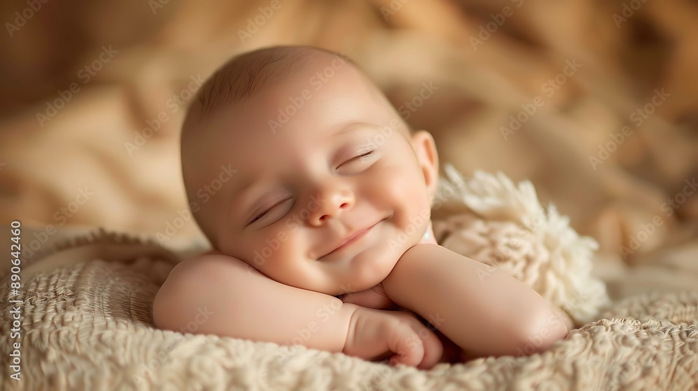 Sleeping Baby with a Soft Smile Sleeping Baby with a Soft Smile