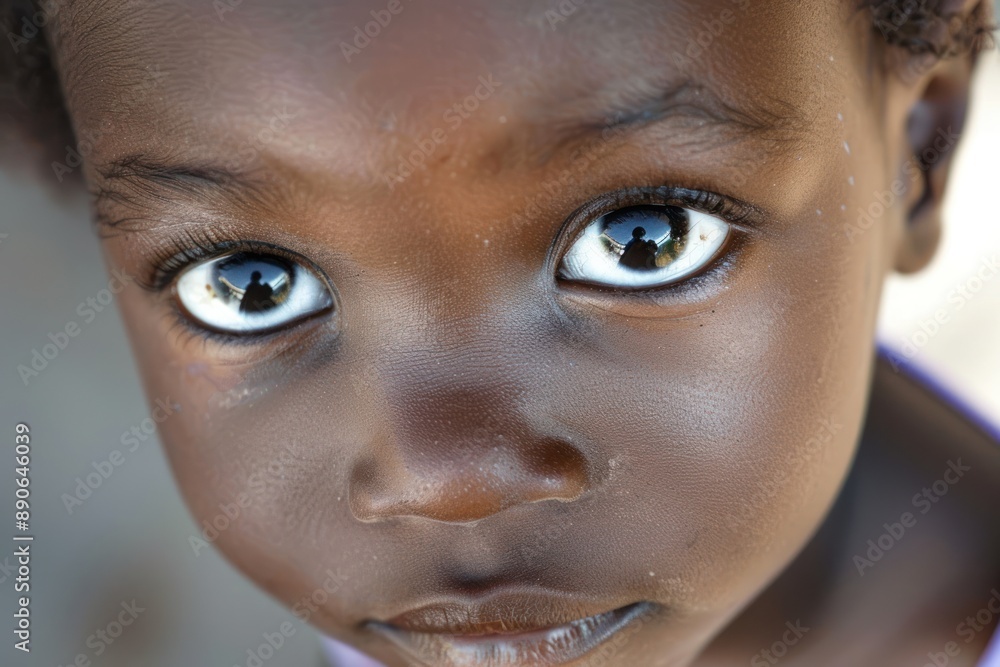 close up portrait of a young african child with beautiful eyes close up portrait of a young african child with beautiful eyes