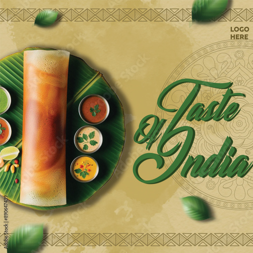 South Indian Food Promotion And Marketing Banner And Poster