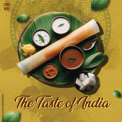 South Indian Food Promotion And Marketing Banner And Poster