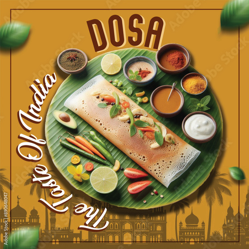 South Indian Food Promotion And Marketing Banner And Poster