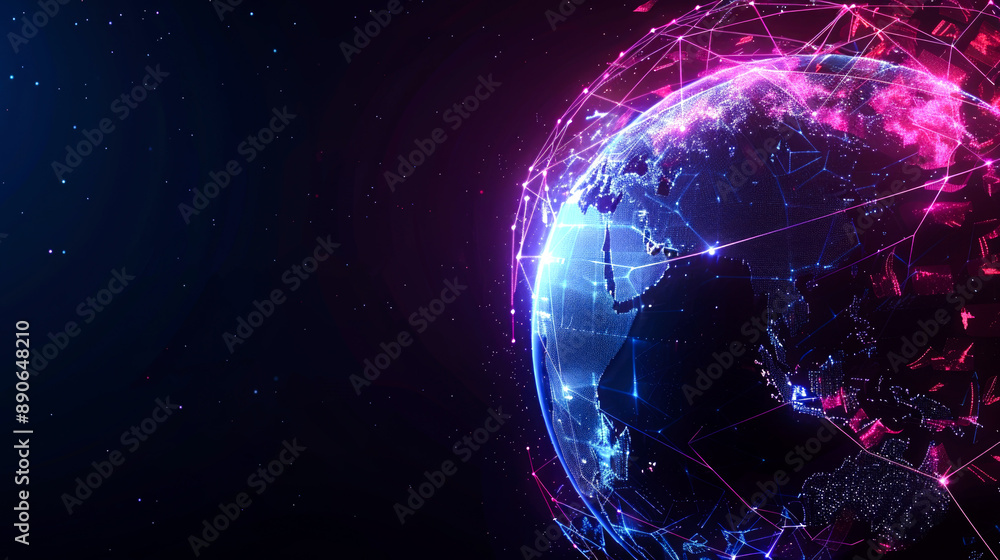 background digital earth and connected line for internet or networking background digital earth and connected line for internet or networking