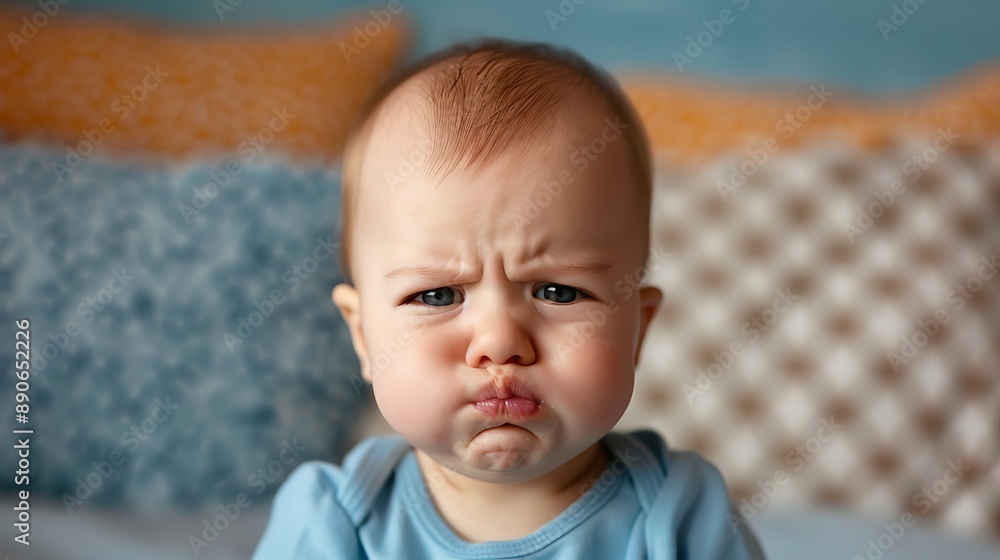 Portrait of a Grumpy Baby Portrait of a Grumpy Baby