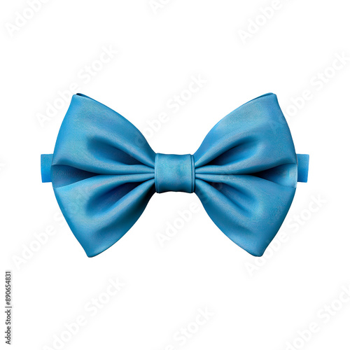 Blue bow tie. Isolated on transparent background.