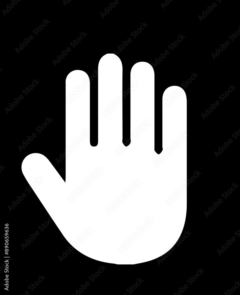 Obraz premium Palm and Hand Shaking Icon