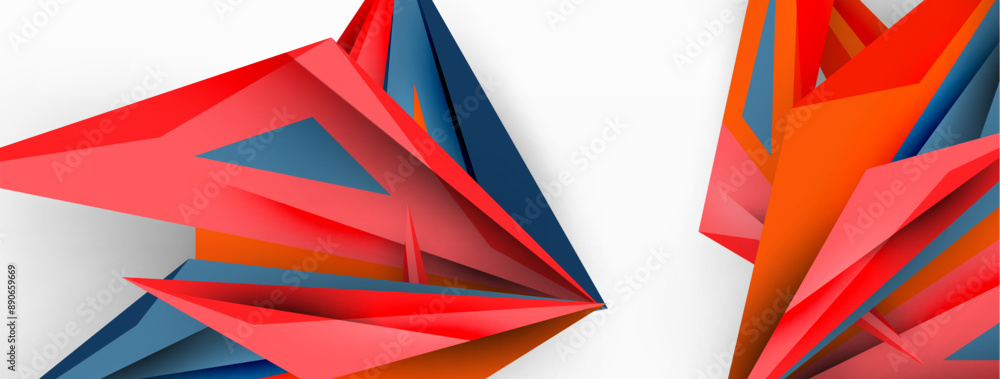 Minimal geometric abstract background. Low poly dynamic triangle design. Trendy techno business template for wallpaper, banner, background or landing Minimal geometric abstract background. Low poly dynamic triangle design. Trendy techno business template for wallpaper, banner, background or landing