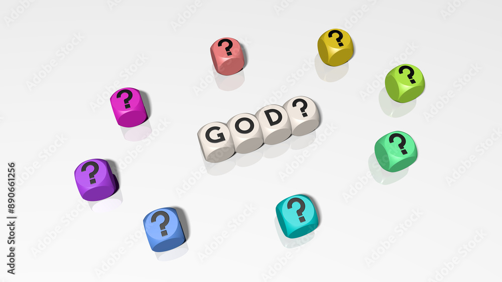 Buchstabenwürfel zeigen das Wort God Buchstabenwürfel zeigen das Wort God
