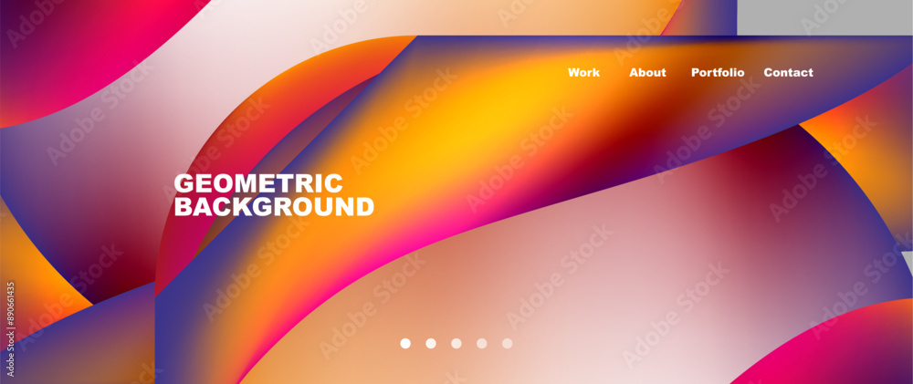 Bright multicolored geometric abstract shapes. Minimal trendy simplicity concept. Modern overlapping forms Bright multicolored geometric abstract shapes. Minimal trendy simplicity concept. Modern overlapping forms