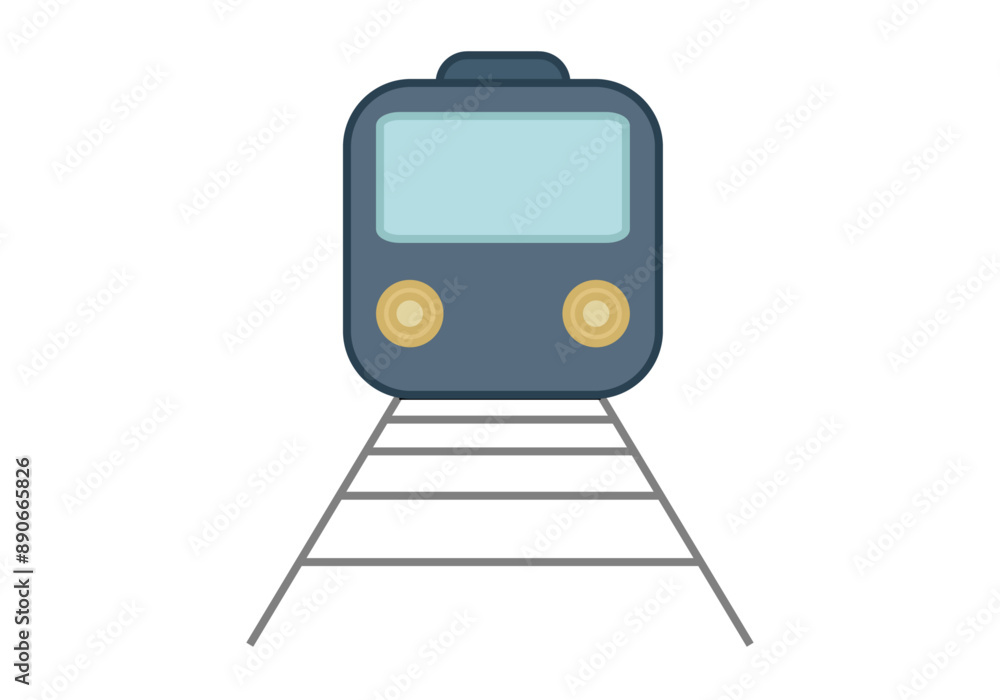 Tren azul circulando por las vías Tren azul circulando por las vías