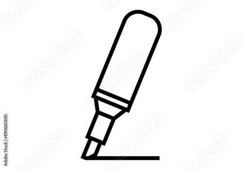 Icono negro de rotulador marcador 