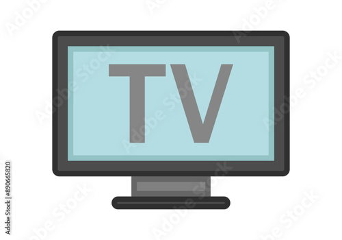 Pantalla de televisión de TV en fondo blanco