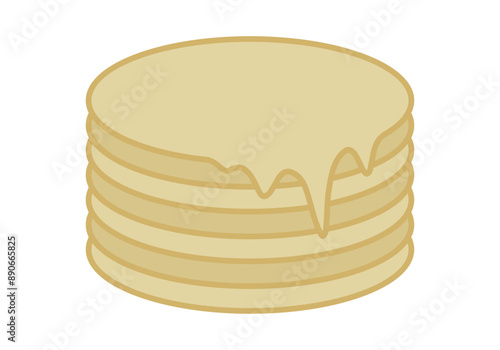 Tortitas dulces apiladas para desayunar