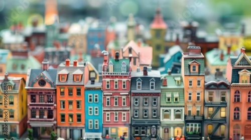 Small colorful model city with intricate details © pitu
