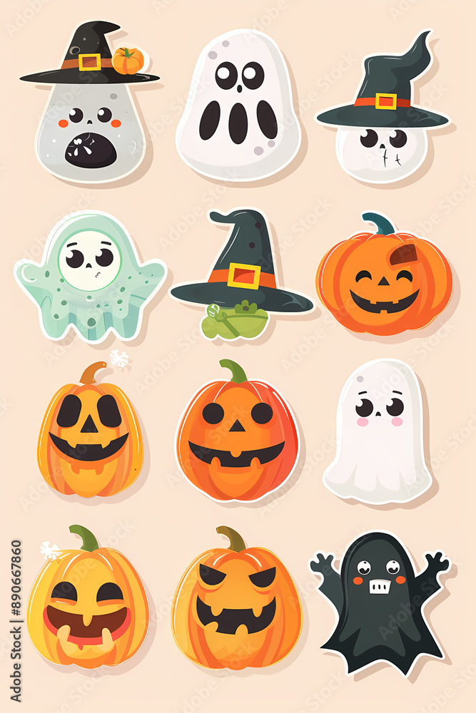 Adorable Halloween Costume Emoticons | Set of Cute and Festive Designs Adorable Halloween Costume Emoticons | Set of Cute and Festive Designs