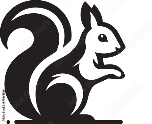 Squirrel vector icon isolated on a white background. Squirrel logo illustration.