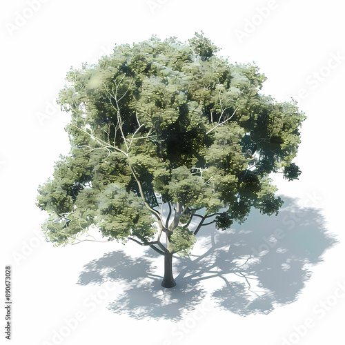 Stylized Isometric Tree – 3D Rendered Nature Graphic