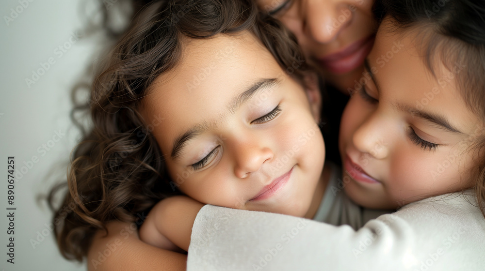 Tender embrace between mother and child, capturing a heartfelt and loving moment Tender embrace between mother and child, capturing a heartfelt and loving moment