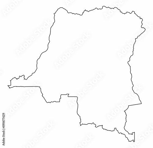 Democratic Republic of the Congo outline map