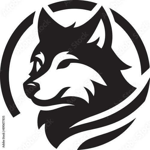 Wolf icon isolated on a white background. Wolf logo illustration.