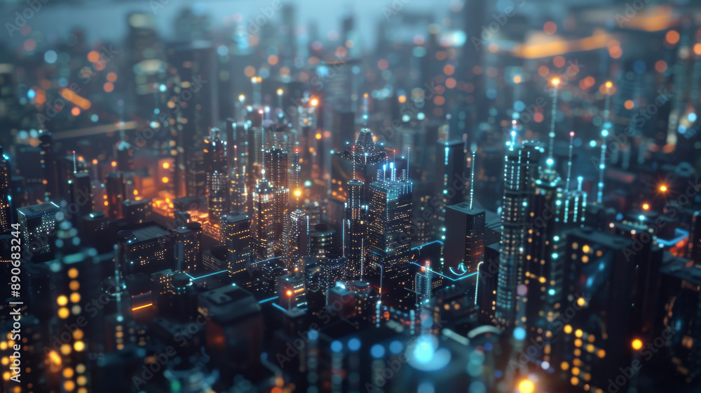 A glittering city skyline at night, adorned with countless lights and skyscrapers, showcasing urban grandeur and bustling city life. A glittering city skyline at night, adorned with countless lights and skyscrapers, showcasing urban grandeur and bustling city life.