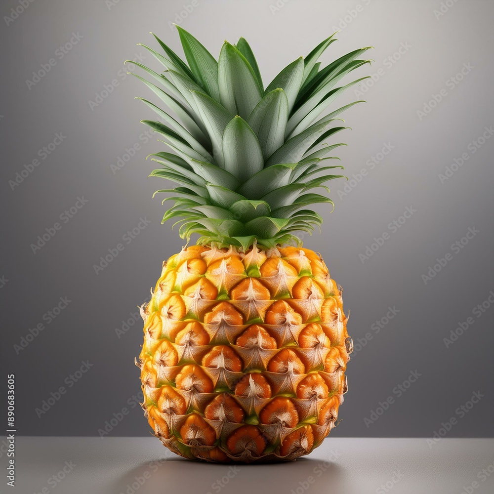 Fototapeta premium toon pineapple fruit, ai generated