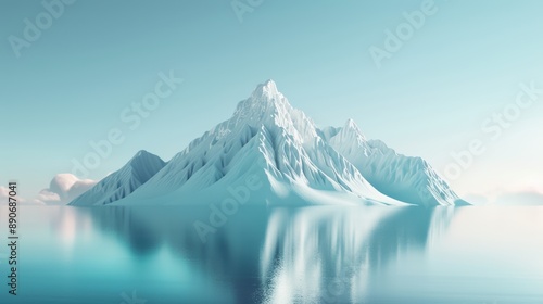 Wallpaper Mural A surreal mountain range where peaks are formed from data streams, casting holographic shadows that blend with the natural surroundings, showcasing the fusion of natural and digital realms. Torontodigital.ca