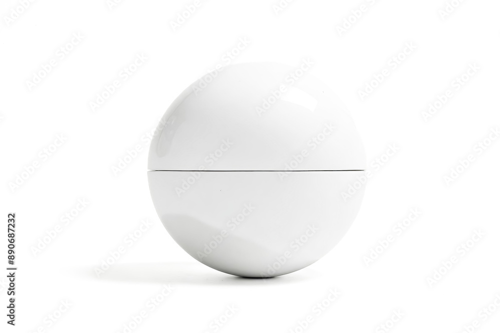 White Ceramic Sphere with a Thin Line Separation White Ceramic Sphere with a Thin Line Separation