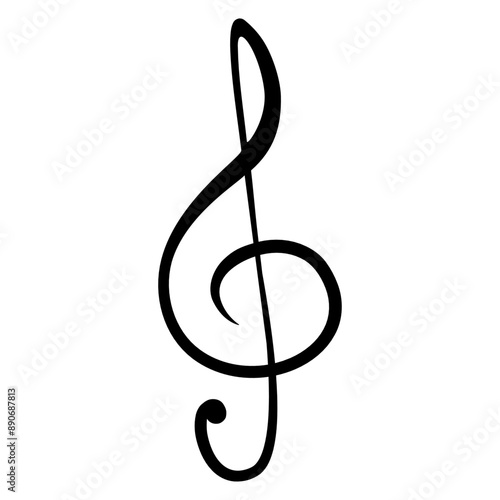 Music Clef Note French Violin Treble Musical Bass Instrument Sound Love Icon Symbol Design 