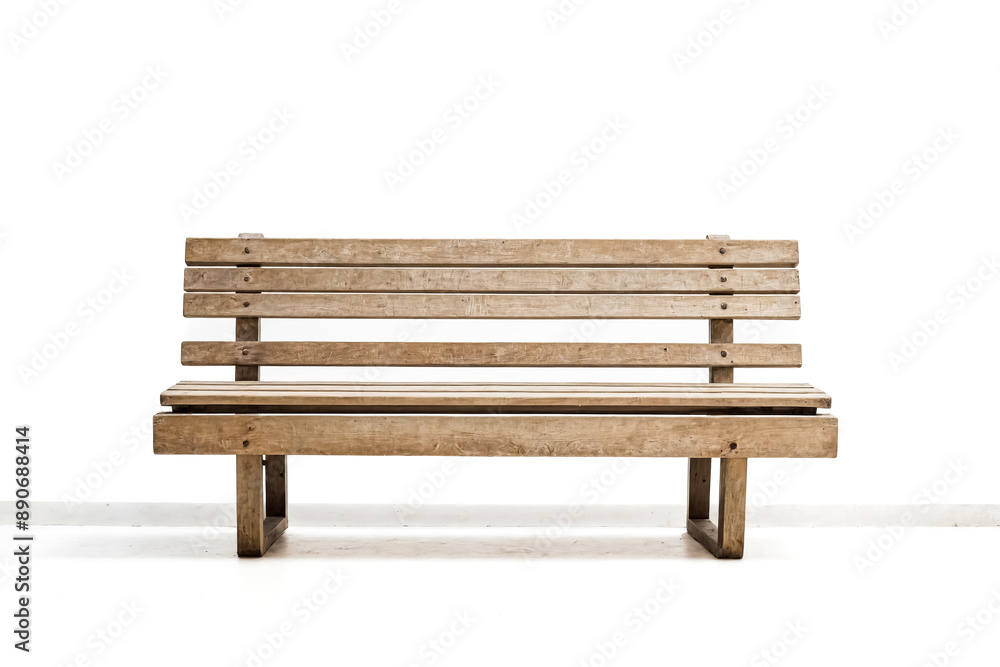 Wooden bench isolated on white background Wooden bench isolated on white background