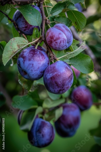 Wallpaper Mural Branch of plum tree in closeup Torontodigital.ca